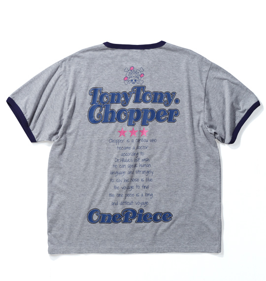 ONE PIECE(ワンピース) 半袖リンガーTシャツ モクグレー