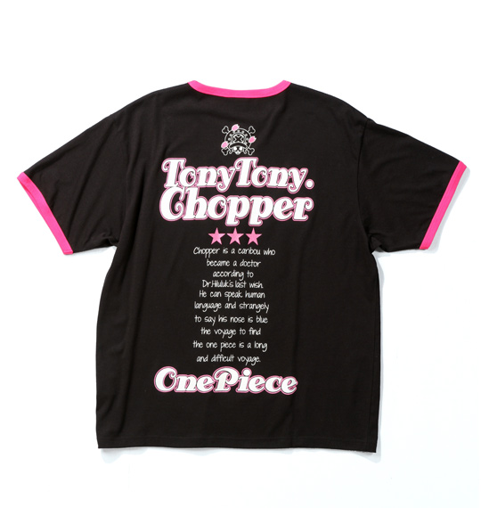 ONE PIECE(ワンピース) 半袖リンガーTシャツ ブラック