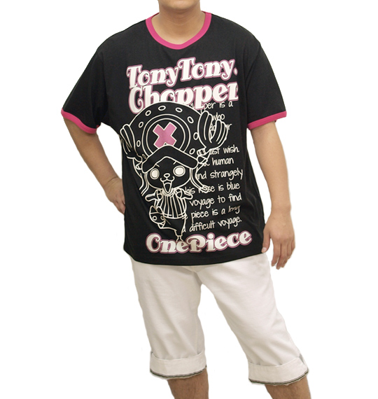 ONE PIECE(ワンピース) 半袖リンガーTシャツ ブラック