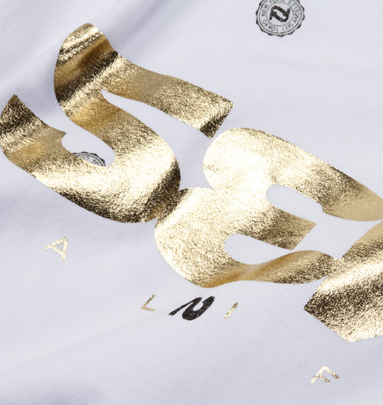 SEVEN2 総柄プリント半袖Tシャツ ホワイト