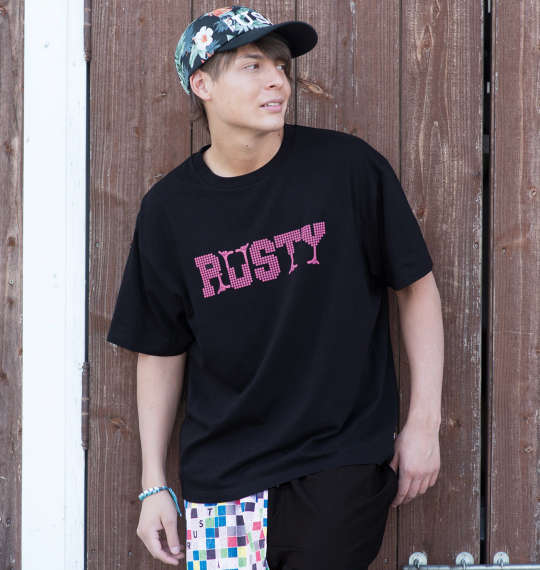 RUSTY 半袖Tシャツ ブラック