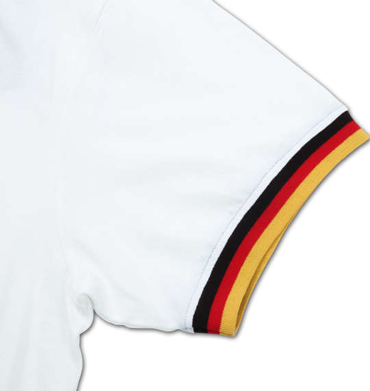 BUNDESWEAR 鹿の子半袖ポロシャツ ホワイト