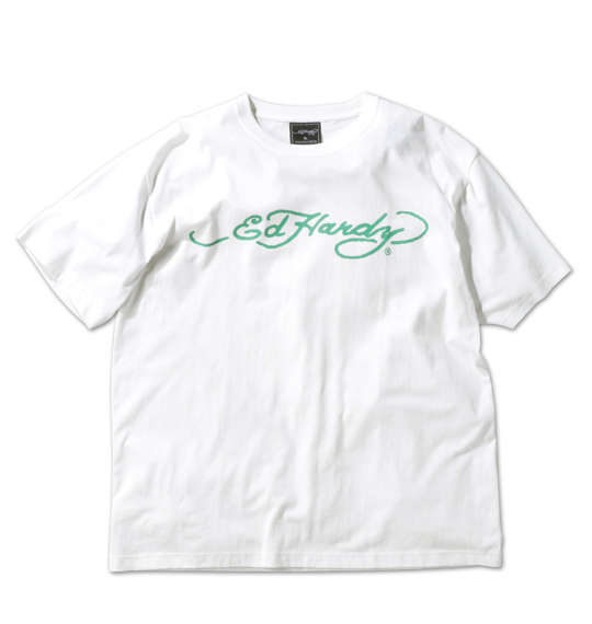 Ed Hardy プリント半袖Tシャツ ホワイト