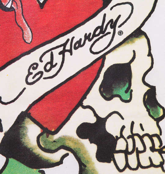Ed Hardy プリント半袖Tシャツ ホワイト