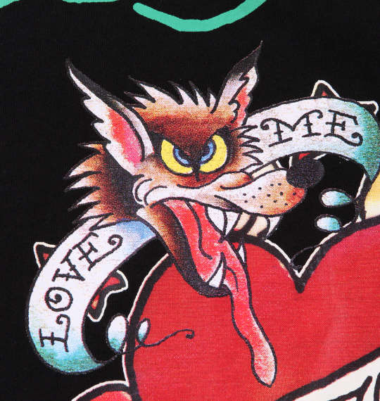 Ed Hardy プリント半袖Tシャツ ブラック