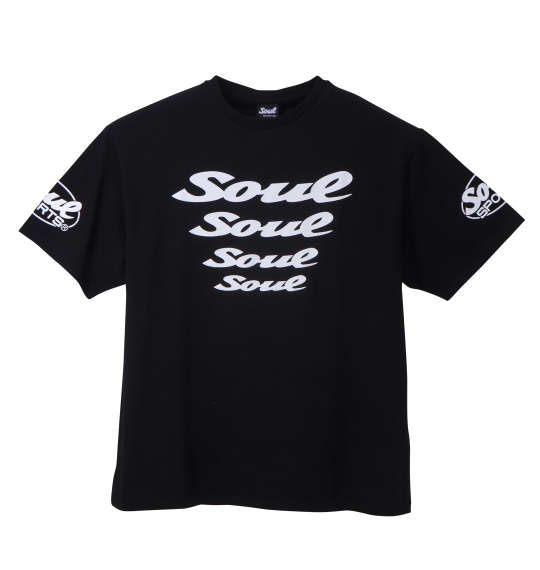 SOUL SPORTS SOUL4連ロゴ半袖Tシャツ ブラック