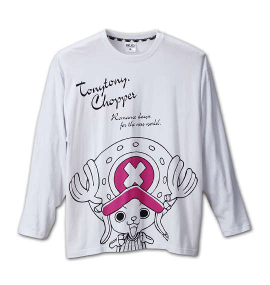 ONE PIECE 長袖Tシャツ ホワイト