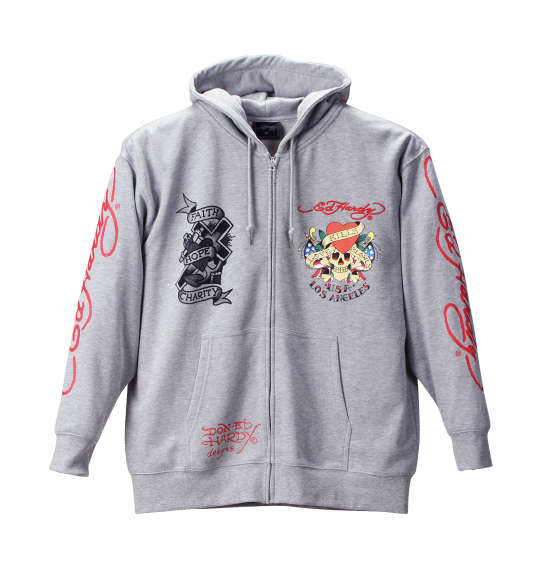 Ed Hardy フルジップパーカー モクグレー