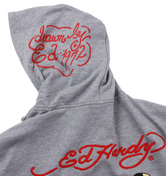 Ed Hardy フルジップパーカー モクグレー