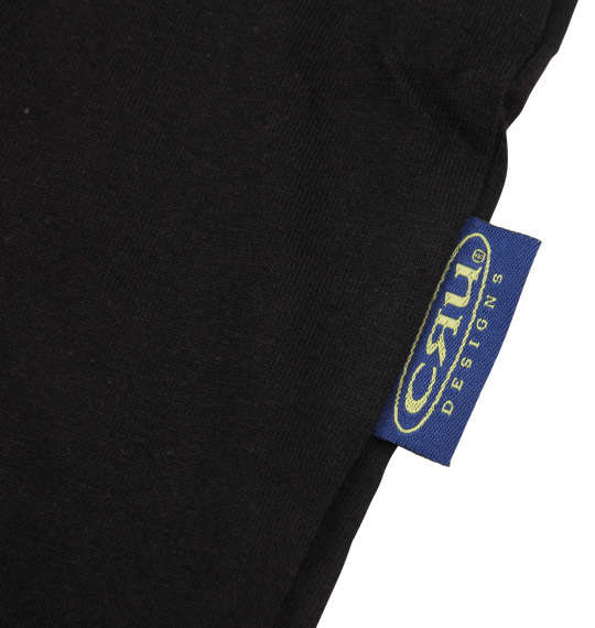 CRU ロゴ半袖ポロシャツ ブラック
