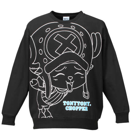 ONE PIECE 裏起毛クルートレーナー ブラック