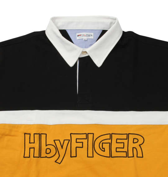H by FIGER 長袖ラガーシャツ ブラック