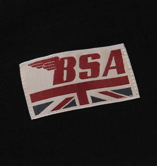 BSA MOTORCYCLES 天竺コンチョ釦ポケット付長袖Tシャツ ブラック