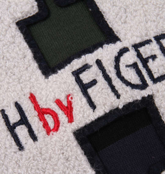 H by FIGER ボーダー半袖ラガーシャツ グリーン×ネイビー