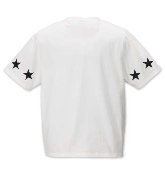 SHELTY 星条旗BOXロゴ刺繍半袖Tシャツ オフホワイト