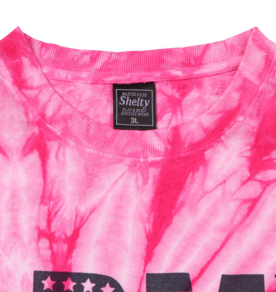 SHELTY スパイダータイダイARMYプリント半袖Tシャツ ピンク