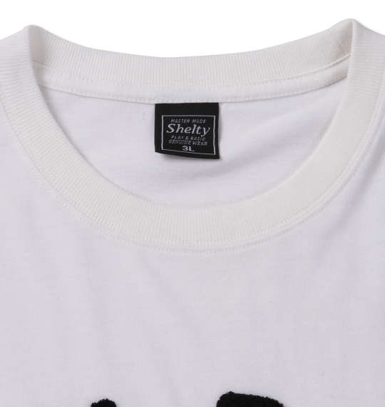 SHELTY フラミンゴサガラ刺繍半袖Tシャツ オフホワイト