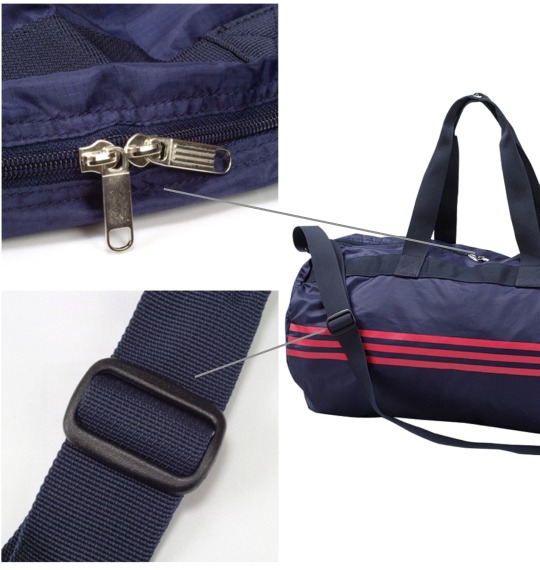 adidas ポケッタブルダッフルバッグ ネイビー