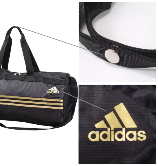 adidas ポケッタブルダッフルバッグ ブラック
