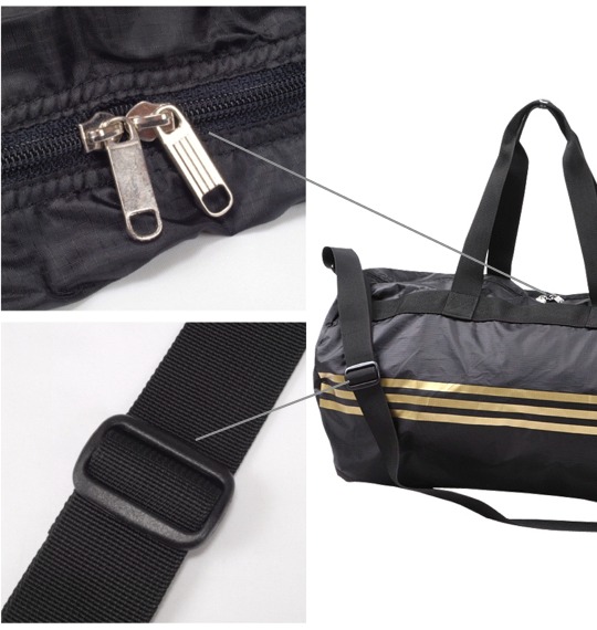 adidas ポケッタブルダッフルバッグ ブラック