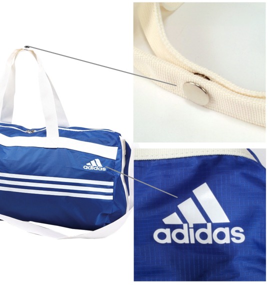 adidas ポケッタブルダッフルバッグ ブルー