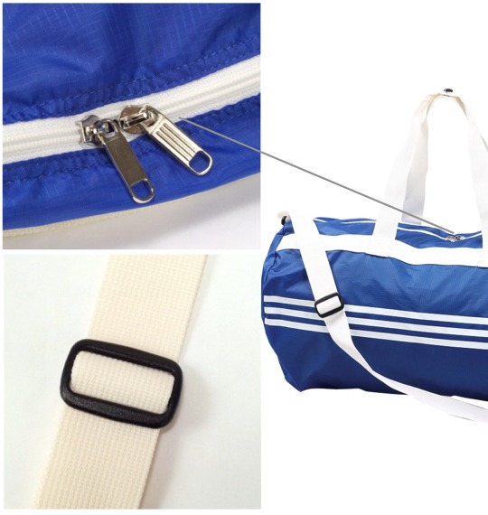 adidas ポケッタブルダッフルバッグ ブルー