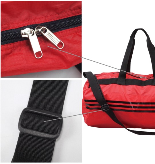 adidas ポケッタブルダッフルバッグ レッド
