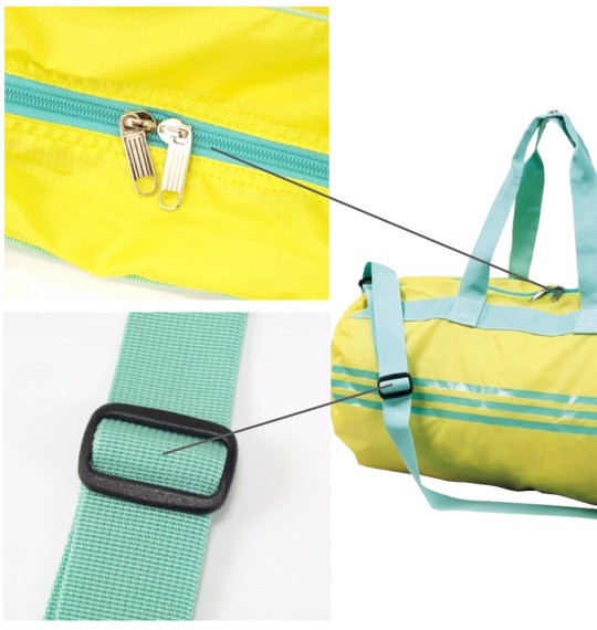 adidas ポケッタブルダッフルバッグ イエロー