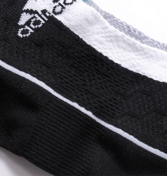 adidas メッシュ3Pショートソックス 3色ミックス