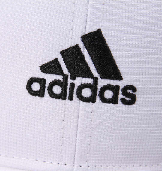 adidas エステルピケ3ストライプキャップ ホワイト