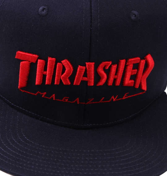 THRASHER 3D刺繍メッシュキャップ ネイビー