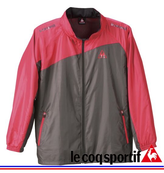 LE COQ SPORTIF ウインドジャケット ダークグレー×ピンク