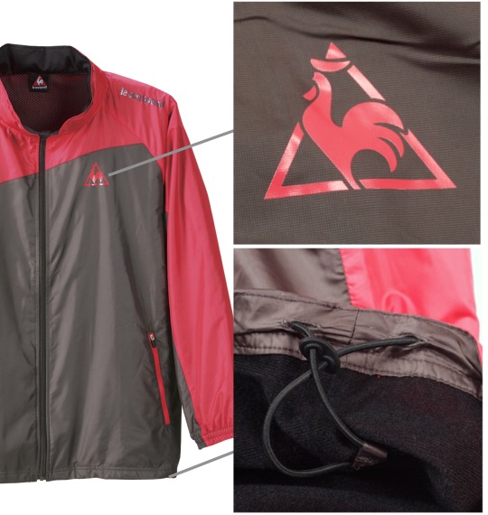 LE COQ SPORTIF ウインドジャケット ダークグレー×ピンク