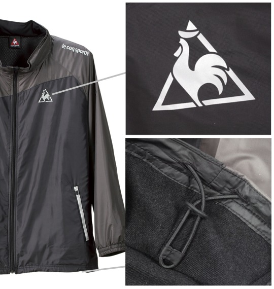 LE COQ SPORTIF ウインドジャケット ブラック×グレー