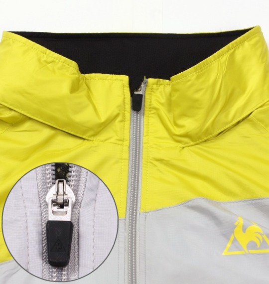 LE COQ SPORTIF ウインドジャケット ライトグレー×イエロー