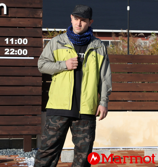 Marmot ウインドライトジャケット イエロー