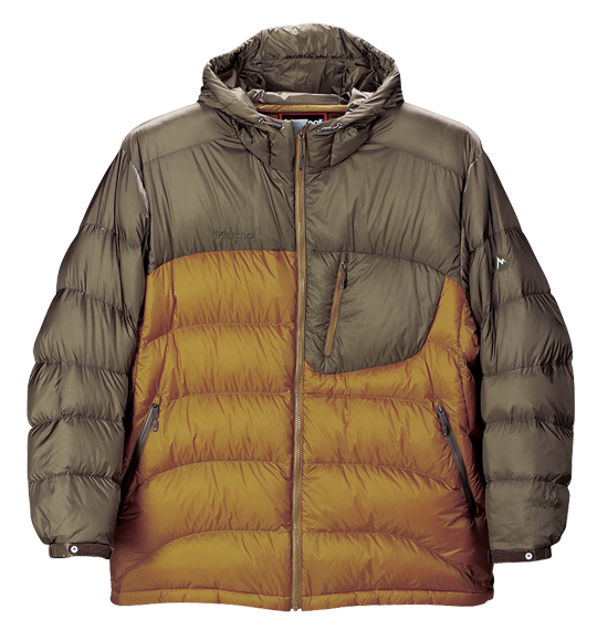 Marmot ダウンジャケット キャメル×オリーブ