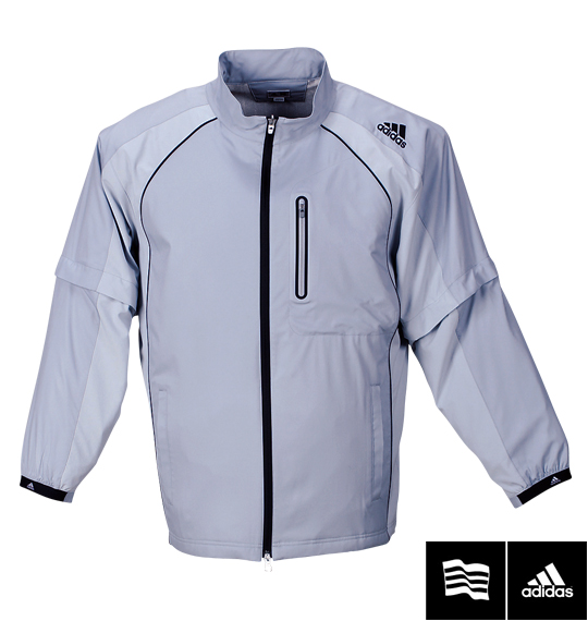 adidas golf ストレッチウインドジャケット グレー