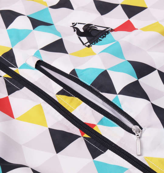 LE COQ SPORTIF ウインドジャケット アイスグレー×マルチ