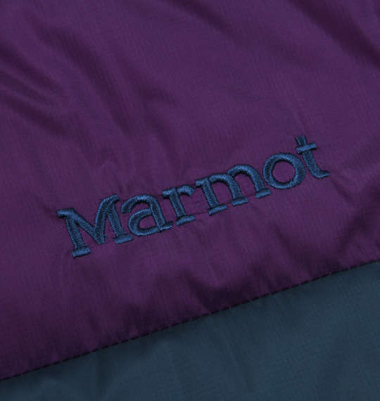 Marmot ダウンジャケット ペトロールグリーン×ビバパープル