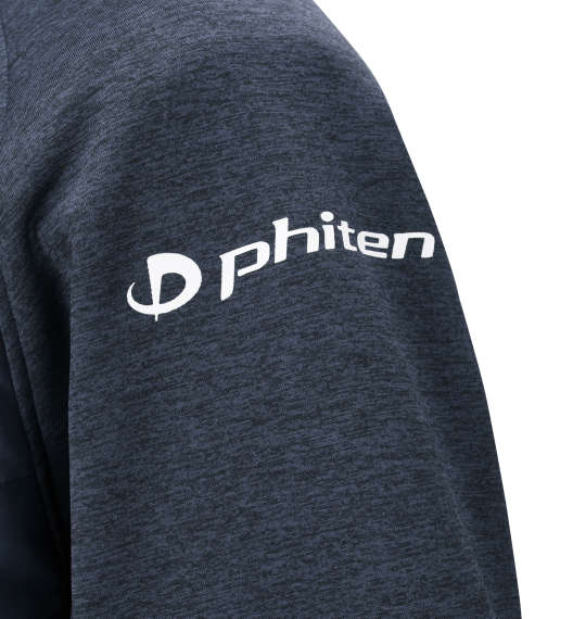 Phiten カチオン杢天竺マイクロフリースボンディングジャケット ネイビー