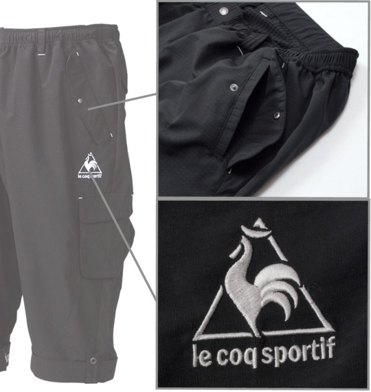LE COQ SPORTIF ウーブン六分丈パンツ ブラック
