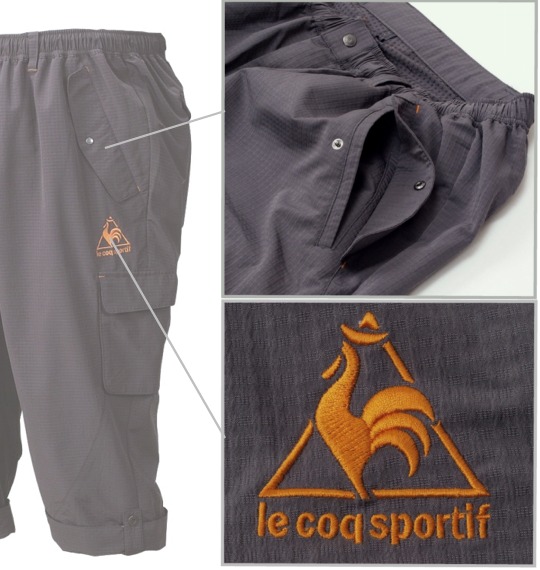 LE COQ SPORTIF ウーブン六分丈パンツ チャコール