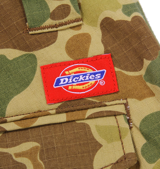 DICKIES ハンターカモクロップドパンツ グリーン×ベージュ