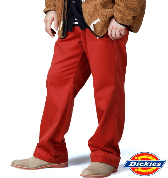 DICKIES ツイルワークパンツ マーズオレンジ