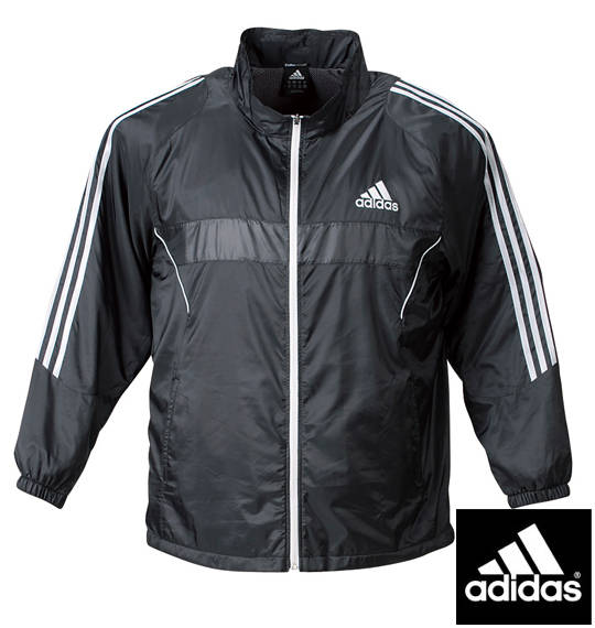 adidas ウインドジャケット ブラック×シルバー