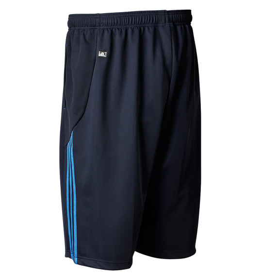 adidas ウォームアップハーフパンツ ネイビー×ブルー