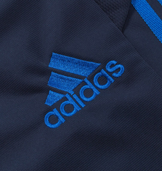 adidas ウォームアップハーフパンツ ネイビー×ブルー