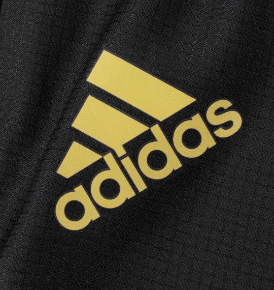 adidas ウォームアップジャケット ブラック×ゴールド