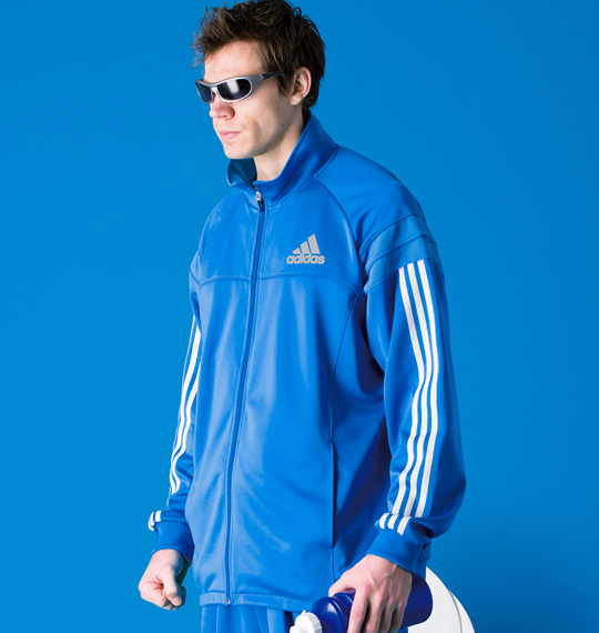 adidas ウォームアップジャケット ブルー